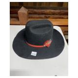 ROCKMOUNT RANCH WEAR COWBOY HAT, BLACK FELT,
