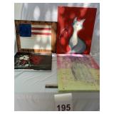 ASSORTED DECORATIVE PAINTINGS ON CANVAS, VARIOUS