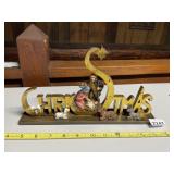 CHRISTMAS NATIVITY TABLETOP SIGN, RESIN