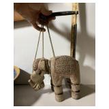 VTG WOODEN ELEPHANT MARIONETTE, HAND-CARVED,