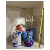 JAPANESE CERAMIC FIGURAL VASE, DUTCH GIRL MOTIF,