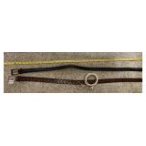 DOCKERS LEATHER BELT, BRAIDED LEATHER BELT,