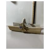CERAMIC BASKET, DOG FIGURAL ACCENT, TWISTED