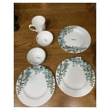 MIKASA WATERCOLOR FOREST BONE CHINA DINNERWARE,