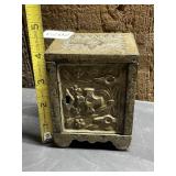 J&E STEVENS CO. KEY LOCK SAFE NO. 50, CAST IRON,