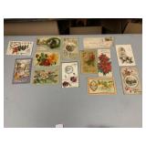 VTG POSTCARDS, ASSORTED HOLIDAY THEMES, FLORAL,