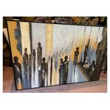 ABSTRACT FIGURATIVE OIL PAINTING, IMPASTO