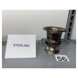WALLACE STERLING SILVER FOOTED URN, HANDLED FORM,
