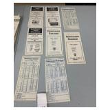 PENNSYLVANIA RAILROAD VTG PAPER TIME TABLES,