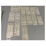 VTG PENNSYLVANIA RAILROAD PAPER TIME TABLES,