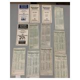 VTG PENNSYLVANIA RAILROAD PAPER TIME TABLES,