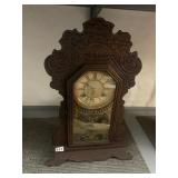 WATERBURY CLOCK CO. MANTEL CLOCK, WOOD CASE,
