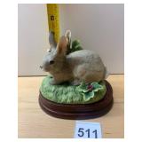 STEFANI PORCELAINS RABBIT FIGURINE, PORCELAIN, ON