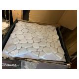 PREMIUM MOSAICS WHITE PEBBLE TILES, TUMBLED