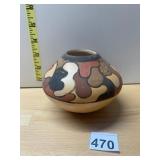 SOUTHWESTERN STYLE POTTERY VASE, HAND-PAINTED