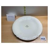 VTG ENGLISH PORCELAIN PLATE, WHITE GLAZE,