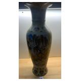 LARGE CERAMIC VASE, ORIENTALIST STYLE, POLYCHROME