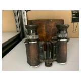 GOERZ BERLIN TRIEDER BINOCLE BINOCULARS, LEATHER