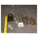 ASSORTED VTG PADLOCKS, INCLUDES YALE, CORBIN,