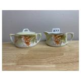TILLOWITZ PORCELAIN CREAMER AND COVERED SUGAR