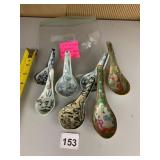 VTG CHINESE PORCELAIN SPOONS, HAND-PAINTED