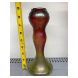 LOETZ ART GLASS VASE, IRIDESCENT FINISH,