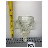 KING & CO. VTG CLEAR PRESSED GLASS ELEPHANT WALL
