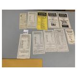 PENNSYLVANIA RAILROAD VTG PAPER TIME TABLES,