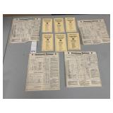 PENNSYLVANIA RAILROAD VTG PAPER TIME TABLES,