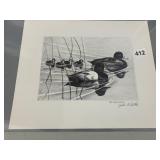 JOHN A. RUTHVEN, FEDERAL DUCK STAMP PRINT, RED
