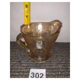 VTG DEPRESSION GLASS CREAMER, MARIGOLD IRIDESCENT