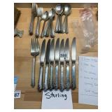 HEIRLOOM STERLING SILVER FLATWARE, DAMASK ROSE