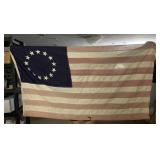 VTG AMERICAN FLAG, 13-STAR CIRCULAR PATTERN,