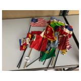 ASSORTED MINIATURE WORLD FLAGS, FABRIC