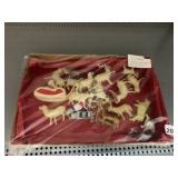 VTG CHRISTMAS DECORATIONS, PLASTIC REINDEER