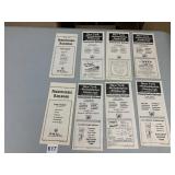 VTG PENNSYLVANIA RAILROAD PAPER TIME TABLES, FORM