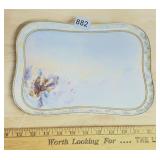 PORCELAIN SERVING TRAY, BUTTERFLY MOTIF, SOFT