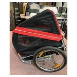 AOSOM PET BICYCLE TRAILER, RED AND BLACK NYLON