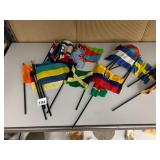 ASSORTED MINIATURE WORLD FLAGS, FABRIC