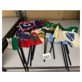 ASSORTED MINIATURE WORLD FLAGS, FABRIC