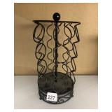 METAL K-CUP HOLDER, BLACK FINISH, SCROLLWORK
