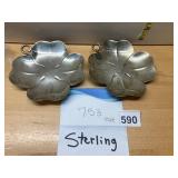 TIFFANY & CO STERLING SILVER CLOVER DISHES,