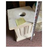 CONCRETE PEDESTAL, SQUARE TOP W/ CENTER OPENING,