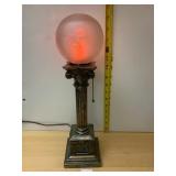 VTG COLUMN TABLE LAMP, BRONZE-TONE METAL BASE,