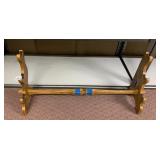 WOODEN FIREARM DISPLAY RACK, STAINED FINISH,
