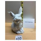 KAISER PORCELAIN RABBIT FIGURINE, WHITE BISQUE,