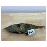 R.J. REYNOLDS TOBACCO CO BRASS TOBACCO LEAF DISH,