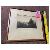OTTO KUHLER, ETCHING, CITYSCAPE, SIGNED,