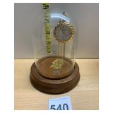 M.J. HUMMEL UMBRELLA GIRL POCKET WATCH, GOLD-TONE
