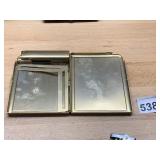 GOLD-TONE CIGARETTE CASE, MATCHING LIGHTER, KOREA